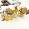 WT-B688 Diseño Personalizado Diseño de Envoltura Ondulada Pulsera de Apertura Grande Exportación Joyería para Fiestas y Banquetes