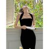 Vestido de cuello nicho francés estilo deseo puro para mujer, nuevo, entallado, adelgazante, elegante, falda de cadera para mujer, comercio exterior