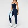 Nuevo conjunto de tres piezas de fitness para mujer, ajustado, muy elástico, secado rápido, leggings de capa base, ropa para Pilates yoga
