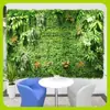 Pared Verde de Plantas Artificiales Pared de Plantas Artificiales Balcón Plástico Decorativo Fondo Exteriores Vegetación Celebridad de Internet Pared Artificial Biomorfa Césped Artificial