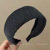 Diadema de punto estilo retro americano de ala ancha, de alta gama, adecuada para frentes amplias, a la moda, versátil para uso diario y para ir al trabajo, pinza para el pelo y accesorio para el cabello