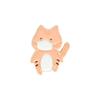 Broche de Joia Criativo de Animal de Desenho Animado Prevenção de Epidemia Usando Máscara Modelagem Broche de Joia Coelho Branco Fofo Gato Decoração de Roupa Distintivo de Pintura