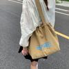 Bolso de Hombro Estampado de Estilo Lazy Transfronterizo Color Caramelo Bolso Tote de Gran Capacidad Bolso de Lona para Mujer Bolso de Tela Bolso de Mano Sobaco