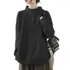 Sudadera de mujer de corte holgado, estilo otoño e invierno, top tipo jersey de cuello medio alto, algodón puro, casual, versátil, chaqueta cálida nueva