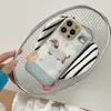 Funda Linda con Bordado de Huella de Patita Cachorro Manzana 17Promax para Teléfono Móvil Nuevo Iphone16 para Mujer Otoño e Invierno Antigolpes Anticaída
