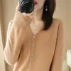 Nuevo Suéter Cardigan Casual Clásico para Mujer Capa Base Superior Ropa Exterior Primavera y Otoño Cardigan de Punto Versátil Camisa para Aire Acondicionado Cuello en V