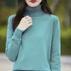 Estilo nuevo de principios de otoño 2026 transfronterizo, algodón puro, cuello alto, color liso, suéter holgado, camisa base elegante, top de punto