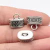 15X13X9.6Mm 2.3g Color Plata Antigua Comercio Exterior Accesorios DIY Patrón de Corazón Hebilla de Gorra Ovalada con Borla