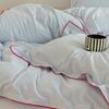 Conjunto de Quatro Peças de Algodão Super Macio Tingido em Fio Algodão Lavado Classe A Outono e Inverno Algodão Puro Simples Cama Lençóis de Cama Capa de Edredom Conjunto Simples de Três Peças Solteiro