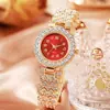 2025 Nuevo Reloj Británico Transfronterizo Personalizado con Incrustaciones de Diamantes Versátil Popular Digital Decorativo Reloj de Moda para Mujer