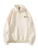 Sudadera tipo polo de manga larga para hombre, nueva tendencia otoño/invierno 2026 estilo americano, top pullover casual holgado