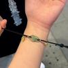 Novio Mujer Hebilla de Campana Pareja Novia Pulsera Nueva Regalo Cuerda de Miel Pequeño Ping An Tejido Tocador Parejas Palabra Fu Entregado en Mano