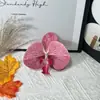 Flor Artificial Grande Phalaenopsis Película de Impresión 3D Cabeza de Flor Furoshiki Recuerdo Caja de Regalo DIY Decoración Flor para Zapato Tocado