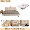 Cama Matrimonial Moderna Simple de Tela Técnica Minimalista Italiana para Dormitorio Principal Tapizada Cama Grande Gris de Alta Calidad Lujo Ligero Cama de Boda 1.8 Metros