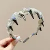 Diadema de Malla Floral Ondulada para Niñas, Antideslizante, No Aprieta, Dulce Accesorio para el Cabello para Niñas Pequeñas