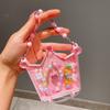 Nuevo conjunto de joyas para niños, corona de princesa, caja portátil, pulsera, anillo, clip para la oreja, horquilla para niña pequeña, accesorios al por mayor