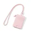 Bolsa de Monedas Coreana Linda con Cuello Halter para Estudiantes, Mini Portátil Ultradelgada con Cremallera de PU Porta Tarjeta de Acceso