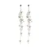 Pendientes Largos de Borla con Perla y Circonita de Aguja de Plata S925, Lujo Ligero, Moda de Nicho, Temperamento Dulce de Alta Gama para Mujer