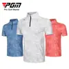 Pgm Ropa de Golf para Hombre Camiseta de Manga Corta Tejido Deportivo Elástico Moda Tops para Hombre Suministro Directo de Fábrica