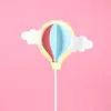 Decoración de pastel para hornear globo aerostático estéreo nube inserto fiesta de cumpleaños de bebé vestido mesa de postres inserto