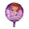 Nuevo Globo Redondo de Película de Aluminio de Princesa Sophia de Dibujos Animados de 18 Pulgadas para Cumpleaños, Festividad, Evento en Centro Comercial, Lote de Globos Decorativos