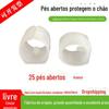 Fábrica atacado 25 pé aberto plano pé plástico pé almofada branco 25 tubo redondo arco cadeira de escritório piso resistente a riscos