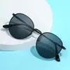 Novos Óculos de Sol Ovalados Transfronteiriços Óculos de Proteção Solar para Fotografia de Rua Estilo Retrô de Hong Kong Anti-UV Óculos de Sol de Alta Qualidade