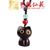 Elegante Collar de Gato de Palosanto, Accesorio de Gato 3D de Palosanto Yiming Xianyuan, Colgante de Cadena para Suéter, Llavero, Adorno Colgante para Coche