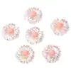 Cuentas de margarita de doble cara de 25 mm en color transparente, cuentas de flor de acrílico chapado, cuentas sueltas para cadena de teléfono móvil DIY