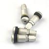 Válvula de vacío de aleación de aluminio sin cámara para neumáticos de coche de fondo plano 525, disponible en stock.