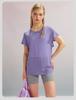 Camiseta de Manga Corta de Hilo de Bambú Shuangshi Nueva Primavera y Verano para Mujer Ropa de Yoga Tops Casuales Deportivos Ropa de Yoga