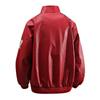 Transfronterizo Nuevo Modelo2025 Nueva Chaqueta de Cuero para Motociclista Abrigo de Cuero para Hombre Ropa Exterior para Hombre Color Sólido Chaqueta de Carreras Estampada