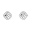 Pendientes de Cubo de Azúcar de Plata de Ley S925 para Mujer, Lujo Accesible Diseño de Nicho, Gama Alta, Pendientes Nuevos Versátiles, Estilo Ins para Novias