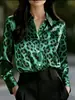 2026 Nueva Camisa de Moda Casual para Mujer Europea y Americana Transfronteriza Estampada Leopardo Primavera y Otoño Sitio Independiente de Amazon
