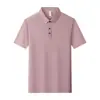 Camisa Polo de Seda Helada de Verano sin Costuras Cuello Camisero Personalizable Ropa de Trabajo para Hombres y Mujeres Solapa Mangas Cortas Logo Bordado