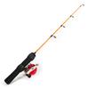 Vara de Pesca para Gelo Portátil Transfronteiriça de Fibra de Vidro Sólida Vara de Pesca Ultra-Curta Simples 50cm Vara de Pesca com Cabo Reto Venda no Atacado no Local