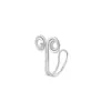 Clip de nariz personalizado en forma de U anillo de nariz con corazón de circonita colgante sin perforación anillo de nariz lateral del ojo joyería para piercing corporal venta al por mayor