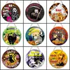 Decorações de porta redondas tridimensionais de madeira maciça personalizadas criativas transfronteiriças para Halloween placa de porta pendurada de madeira