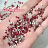 Pedras de Strass Vermelhas Chinesas para Nail Art Pacote Misto Mini Tamanho Pequeno Formato de Coração Formato Navette Strass Vermelhos para Unhas de Base Plana Atacado