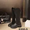 Botas Largas de Mujer Otoño/Invierno 2026 Suela Gruesa Tacón Grueso Botas de Caballero Caña Alta Botas de Piel Adelgazantes Cierre Trasero Botas de Mujer