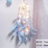 Apanhador de Sonhos Indiano Lua Branca Ornamento Pendurado Estilo Menina Sino de Vento Estilo Floresta Decoração de Quarto Presente de Aniversário Estrela Pena Wu