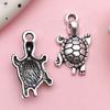 Comercio exterior superventas Plata tibetana animal mariposa tortuga aleación joyería colgante hecho a mano DIY collar pulsera colgante accesorios