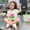 Trajes para Niñas Verano 2024 Nueva Moda Ropa de Verano Moderna Conjunto de Dos Piezas de Manga Corta para Bebé Niña Ropa para Niñas