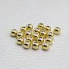 Pacote de 14K Contas de Borracha Redondas de Ouro Preservação de Cor com Contas de Ajuste de Silicone Corrente de Posicionamento Ouro Real Cobre Galvanizado DIY Acessórios de Jóias