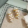 Aretes Retro de Perlas Barrocas para Mujer, Aretes Franceses Versátiles de Alta Gama, Simples Elegantes, Joyería para Orejas Personalizada de Moda