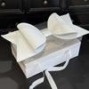 Caja de Flores con Lazo de Moño, Caja de Regalo Transparente para Frutas y Flores, Caja de Flores de Rosa para el Día del Maestro de Navidad, Caja Portátil para Pastel de Flores