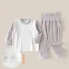 Conjunto de duas peças de outono A-grade para bebê, conjunto de duas peças com calça comprida e manga comprida para crianças, conjunto de duas peças, roupa de casa de outono e inverno para bebê