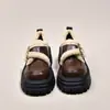 Mocassins Quentes Forrados de Lã com Sola Grossa Pequena para Aumentar a Altura 2025 Outono e Inverno Novo Estilo Velcro Slip-On Sapatos de Algodão e Sapatos de Couro