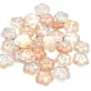 Jade Dorado de Seda Natural Flor de Durazno Rellena Flor de Cinco Pétalos Accesorios Pulsera Trenzada DIY Hilo de Cuentas Listo para la Venta