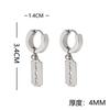 Aretes de hoja para hombre al por mayor transfronterizo personalidad punk hip-hop callejero aretes de pareja aretes de moda aretes para hombre aretes